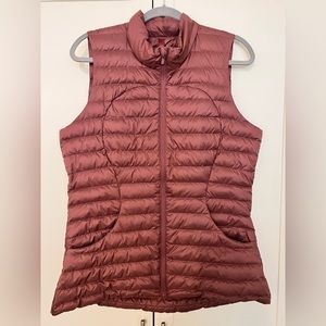 Lululemon Pack It Down Vest Mauve Size 10 NWOT